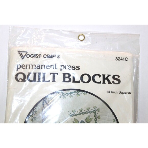 Vogart Crafts Stamped Quilt Blocks No. 8241C Cross Stitch Flower Patch 14" Squar - Picture 4 of 7